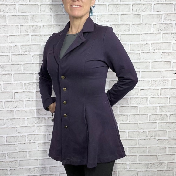 💜 |•WEARABLES•| Vintage Deep Purple Button Down Jacket Size Medium - Picture 3 of 9